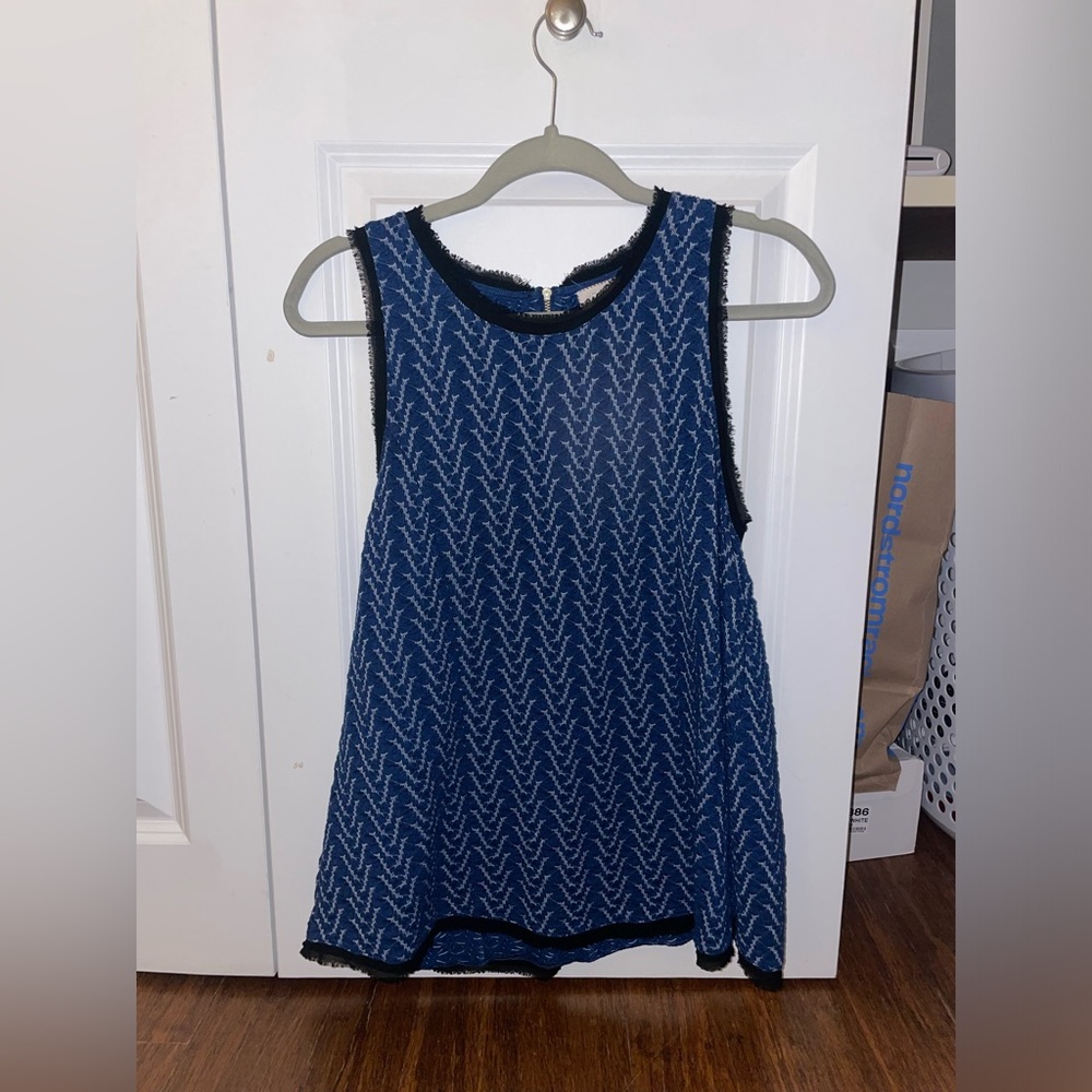 Navy and blue blouse